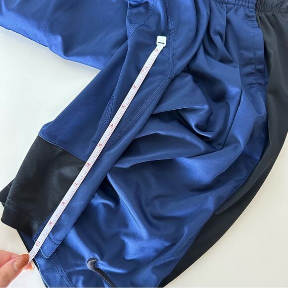 MENS NIKE Drifit Navy Blue Black Basketball Mesh Drawstring Workout Gym Shorts M - Picture 7 of 11